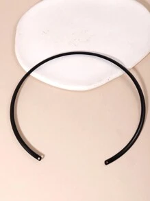 1 Stück europäische und amerikanische einfache Kupferrohr Metall Choker Halskette für Frauen, importierter Schmuck