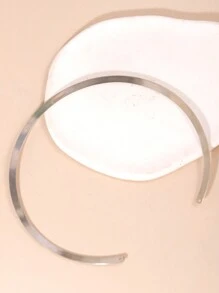 1 Stück europäische und amerikanische einfache Kupferrohr Metall Choker Halskette für Frauen, importierter Schmuck