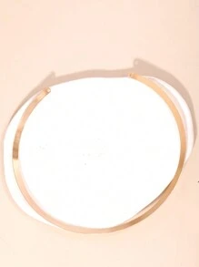 1 Stück europäische und amerikanische einfache Kupferrohr Metall Choker Halskette für Frauen, importierter Schmuck