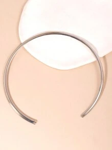 1 Stück europäische und amerikanische einfache Kupferrohr Metall Choker Halskette für Frauen, importierter Schmuck