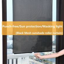Heat Insulation Blackout Roller Blinds Retractable Balcony Sun Shade Kitchen Window Curtains With Suction Cups For Indoor Home Bedroom Living Room Office Privacy Curtain, 4 Sizes - Black Dots - View 2