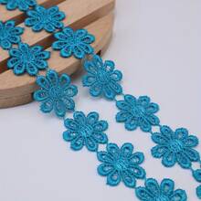 优雅的 1 码雏菊刺绣蕾丝花边丝带适用于 DIY 缝纫工艺品、箱包、服装缝纫服装、工艺品用品 - 为您的作品增添一丝精致！ - 多色 - 查看 19