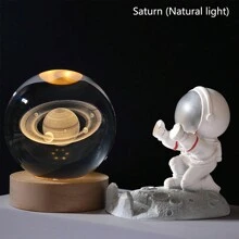 1 个 LED 水晶球夜灯,USB 供电发光装饰水晶球,创意办公桌配件,节日、生日、万圣节的完美礼物 - 水晶球內雕發光小夜燈 - 查看 6