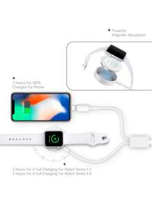 2-in-1 magnetische kabellose Ladestation kompatibel mit und