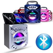 Bluetooth Sound Box Portable Speaker RGB Fm Integrated TWS Support Cell Phone Connection P2 Pendrive Usb Mp3 - Màu xanh lam - Xem 6