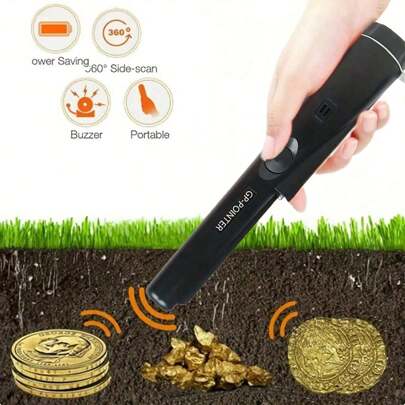 Ręczny wykrywacz metali, wodoodporny wskaźnik GP, lokalizator do poszukiwania skarbów, odpowiedni dla dorosłych i nastolatków - pomarańczowo-czarno-niebieski, Boże Narodzenie, Wigilia, prezent na Dzień Ojca