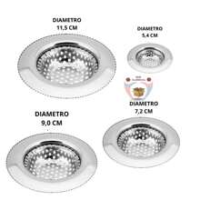 Dreno de Pia de Cozinha Resistente Original de Aço Inoxidável 5,4cm 7,2cm 9,0cm 11,5cm, Cozinha, Banheiro, Casa, Fornecedores Domésticos