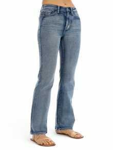 Judy Blue HIGH WAIST CONTRAST WASH BOOTCUT JEAN - Màu xanh lam - Xem 4
