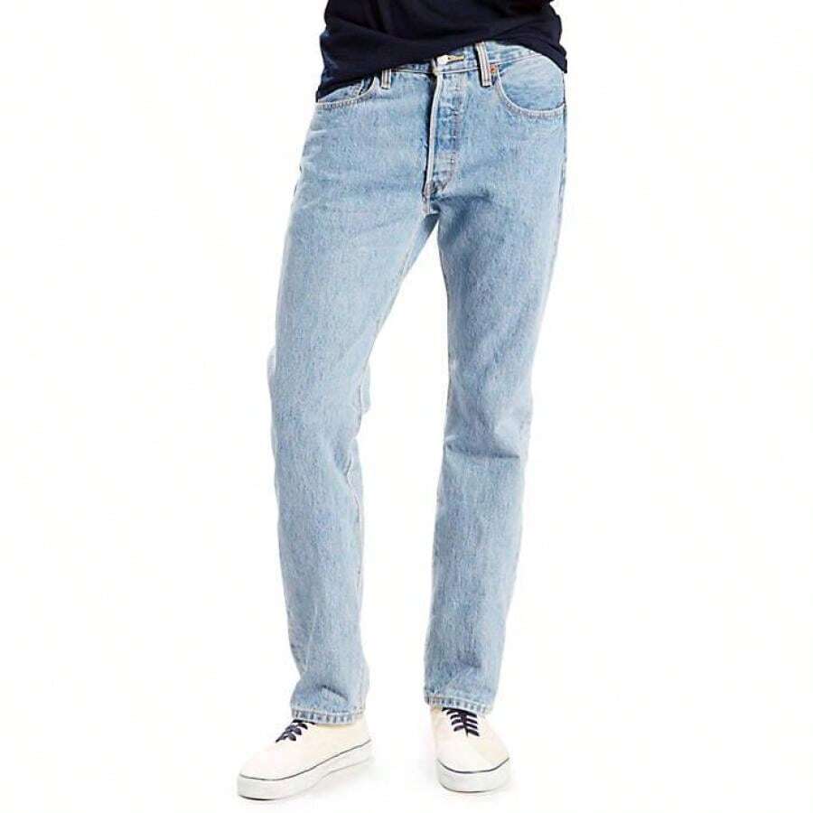 Levi's Quần jean vừa vặn 501 nguyên bản - đá rửa nhẹ - Xem 1