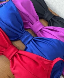 Cropped Bikini Lipo Effect Copper Scar High Waist Cup