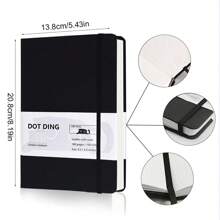 1 Pc A5 Notebook Agenda Planner Dotted Inner 80 Sheets 100 GSM Cloth Cover Ivory White Paper Hand Account Journal School Stationery Supplies Back To School