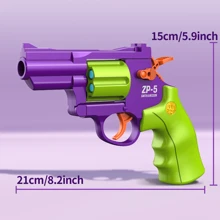 Pistola nueva de juguete con balas suaves de color, revólver, onda de choque de espuma, modelo de juguete educativo, regalo de cumpleaños de Halloween - Multicolor - Ver 1