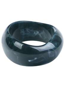 1pc Asymmetrical Wide Resin Bracelet For Women, Fashionable And Versatile