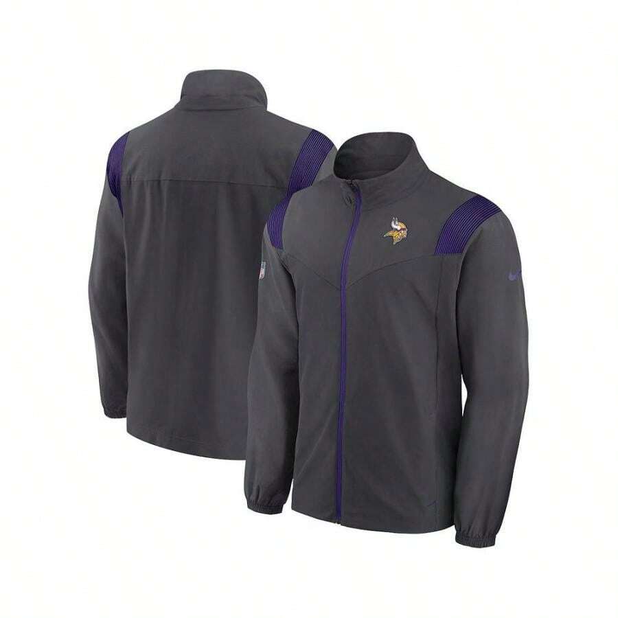 Nike Áo khoác nam Anthracite  Sideline Dệt Logo Full-Zip - Than chì/ Đen - Xem 1