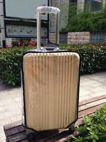 1pc PVC Detachable Universal Super Transparent Luggage Cover, Luggage Cover, Travel Luggage Dust Cover, Travel Luggage Protection Cover, And Wheeled Luggage Cover Luggage Covers Suitcase Protective Cover For Holiday For Vacation Travel Essentials Travel Accessories Bag For School School Accessories School Stuff