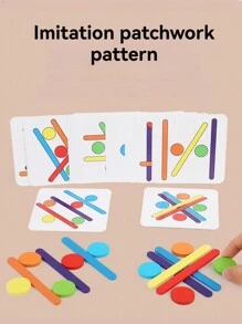 Wooden Rainbow Stick Thinking Puzzle Toy, Children's Matching Puzzle Game Montessori Toys, Puzzle Toys, Early Educational Toys,/ Day/Christmas Gift