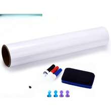 Whiteboard Paper, 36" X 48" Self Adhesive Whiteboard Sheet For Wall, Easy To Write And Clean Dry Erase Board , Office, Home, With Marker, Magnetic Eraser And Magnets - 1 - Xem 2