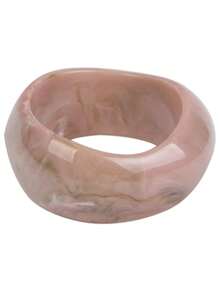 1pc Asymmetrical Wide Resin Bracelet For Women, Fashionable And Versatile
