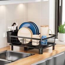 1 Pc Dish Rack,Dish Drying Rack With Utensil Holder,Countertop Space-Saving Dish Drainers ,Premium Kitchen Countertop Organizer,Kitchen Organizer&Storage,