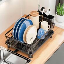 1 Pc Dish Rack,Dish Drying Rack With Utensil Holder,Countertop Space-Saving Dish Drainers ,Premium Kitchen Countertop Organizer,Kitchen Organizer&Storage,