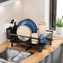 1 Pc Dish Rack,Dish Drying Rack With Utensil Holder,Countertop Space-Saving Dish Drainers ,Premium Kitchen Countertop Organizer,Kitchen Organizer&Storage,