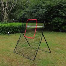 1pc Foldable Rebound Soccer Training Net Adjustable Pass & Shot Aid Equipment Soccer Rebounder Net - Red - View 1