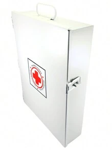 Botiquín De Emergencia De Acero,19 Cal, Grande Blanco 35 x 26 x 8 - Blanco - Ver 1