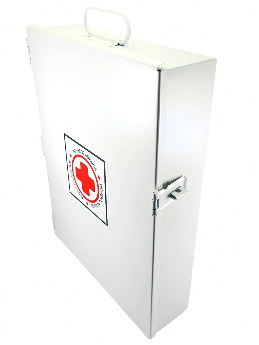 Botiquín De Emergencia De Acero,19 Cal, Grande Blanco 35 x 26 x 8 - Blanco - Ver 1