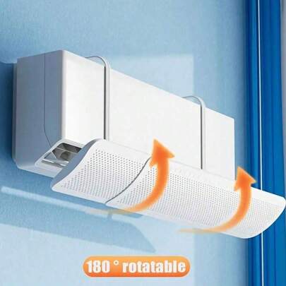 מסיט רוח 1 יחידות מיזוג אוויר, נגד נשיפה ישירה, ללא התקנה של מגן יציאת אוויר קר, מיזוג אוויר אוניברסלי צמוד קיר עם כיסוי מסיט רוח