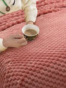 Home Elephant Lightweight Ultra Soft Double Thermal Blanket 3D Texture - Korall Orange - Visa 8