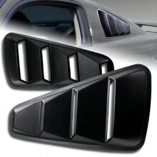 For 2005 - 2014 Fords' Mustang Coupe 2-Door 1/4 Quarter ABS Side Window Louvers Scoop Cover Vent ( Do Not Fit Convertible Models ) - 黑色 - 查看 2