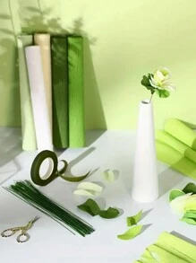 1 件加厚皱纹纸康乃馨 DIY 花手工材料，彩色皱纹玫瑰卷边纸，皱纸花 DIY 套件适用于生日、派对、婚礼装饰 - 彩色 - 查看 10