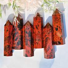 帶來活力和力量： 1入天然棕色黑曜石水晶塔，瑪瑙黑曜石治療水晶棒，用於靈性，具6個面的光柱形狀，水晶棱柱棒，靈氣治療根輪，天秤座生命石，寶石家居裝飾，房間裝飾，辦公室裝飾，桌面裝飾，天然水晶石材，用於冥想和治療的禮物，水晶收藏禮品，情侶禮物，姐妹禮物，最好的朋友禮物，媽媽禮物，女友禮物 - 水晶柱子 - 查看 4