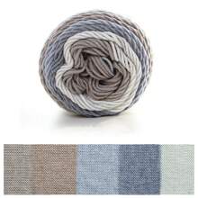 1 件装 100 克蛋糕纱彩虹纱分段染色 5 股牛奶纱 DIY 手工编织 - 彩色 - 查看 20
