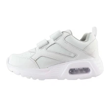 Tenis Deportivos Para Niños Calzado Escolar Hechos En 100% Piel Cómodo Sneakers Para La Escuela Con Suela De Válvula 23290-bg - Blanco - Ver 8