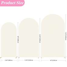 Beige Arch Backdrop, 5ft, 6ft, 6.6ft, 7.2ft Wedding Arch Cover, 2 Sides Spandex Fabric Arch Backdrop Ceiling Drape For Birthday Party Wedding Arch Stand Decor (Arch Stand Not Included, Fabric Backdrop Only)