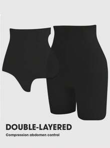 1pc Women Slimming Waist Seamless Butt Lift Shapewear Padded Dress Enhancer Body Shaper, Christmas Dress Undergarment Tummy Control Flat Belly Sheath Pants Underwear Shorts Lingerie Briefs Waist Trainer Buttocks Padding Fake Pad Hip Shaper - Black - View 9