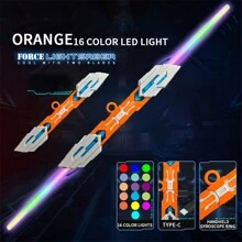 Extendable Rechargeable 16-Color LED Light-Up Dual-Head Rotating Gravity Sensor Expandable  Toy, Flashing Sword, Party Decor, Birthday Gift - Multicolor - View 16