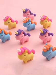 10pcs Cute Unicorn, Dinosaur, Mermaid Figures, Student Rewards, Perfect Birthday Gift, Party Decor - Multicolor - View 1