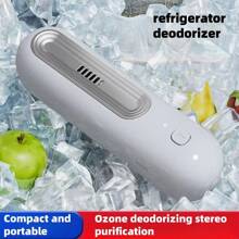 新款廚房除味器，便攜式USB供電殺菌器和除臭劑，能有效消除異味。它能殺死細菌，消毒空氣，讓環境保持健康和清新。適用於冰箱、鞋櫃、衣櫃、書櫃和汽車。需在使用前充電。 - 彩色 - 查看 7