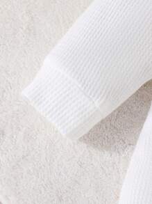 男婴长袖连体衣，可爱卡通印花，带帽子 - 綠色 - 查看 2