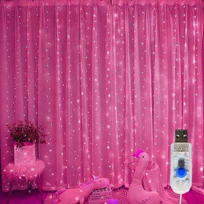 1pc Multi-Color Curtain Lights, LED Decorative Lights, Hanging Fairy Lights, 8 Lighting Modes, For Weddings, Home, Bedroom, Outdoor, Walls, Garden, Party DecorHalloween Decor Christmas Decoration Thanksgiving Wedding Home Decor Home Decor Fall Decor Autumn Decor Birthday Decorations For Gifts Party Supplies Indoor Holiday Festival Decor Wall Decor Halloween Ornaments