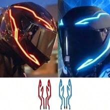 Motorcycle Helmet Waterproof LED Cold Light Strip, Night Riding Helmet Warning Light Strip - Multicolor - View 13