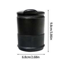 1 pièce Cendrier rond noir en plastique pour voiture, cendrier de voiture simple et style amélioré (avec design de réservoir d'eau, éteint les cigarettes en toute sécurité)