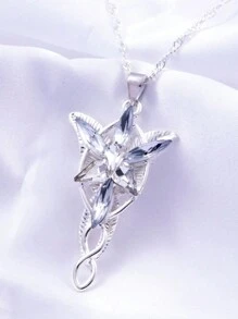 1Pc Arwen Evenstar Necklace Silver Color Crystal Pendant Necklaces For Women Girl Party Jewelry Gift Jewelry