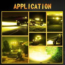 2pcs 3-Inch 40W LED Cube Pod Work Light Strip Driving Light Amber Off-Road 4000LM For 4WD Truck SUV ATV Shipshan Rock