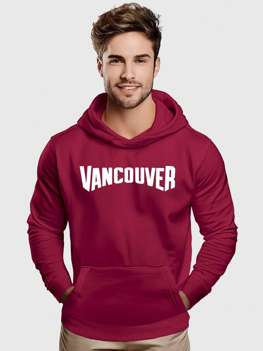 Men Sweatshirts - Màu Đỏ Sâu - Xem 1