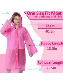 DeTODO Impermeable de Niño Portátil Para Lluvia Super Practico, Unisex y Unitalla - Rosa - Ver 8