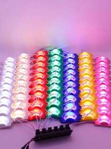 Modulos de LED iluminacion de alta potencia estilo ceja impemeable de 3 LED SMD 3030 para coche moto remolque 10Uds - Verde - Ver 5