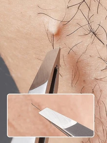 1pc Stainless Steel Tweezer Set - Includes 1 Tweezer For Removing Facial Hair, Ingrown Hair And Debris, And 1 Eyebrow Tweezer - Professional Hair Removal Tweezers